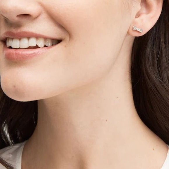 ♠️ Kate Spade ♠️️ " Ready Set Bow" Pave Bangle & Studs - Picture 13 of 13